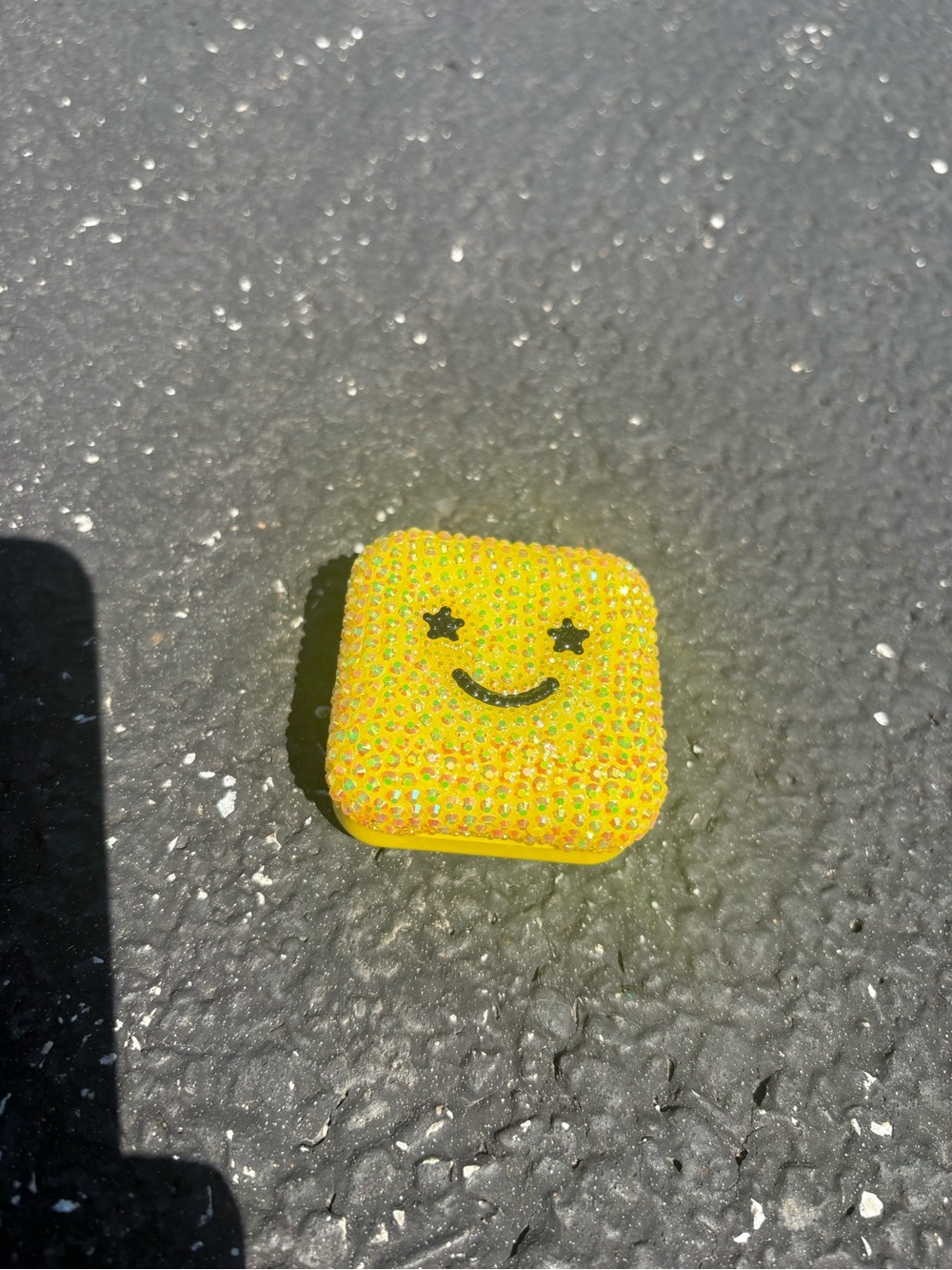 Yellow Bling Star Face Case